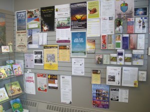 Community bulletin board at Pass the Word